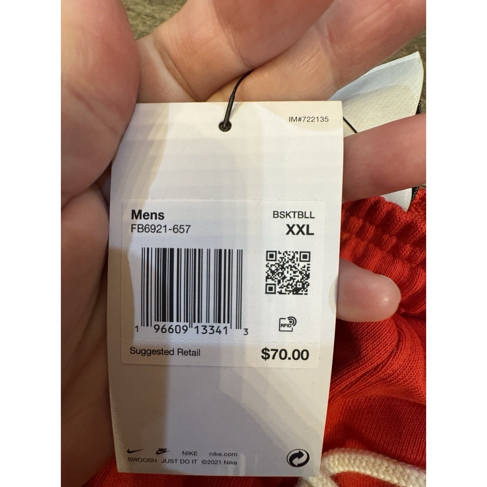 Nike Dri-FIT Standard Issue 8" French Terry Basketball Shorts Red Men`s Size XXL - Picture 6 of 14